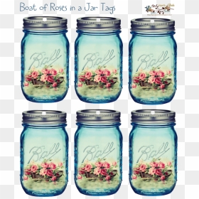 Rose, HD Png Download - mason jars png