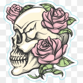 Transparent Skull And Roses Png - Skull And Roses Drawings, Png Download - human skull png