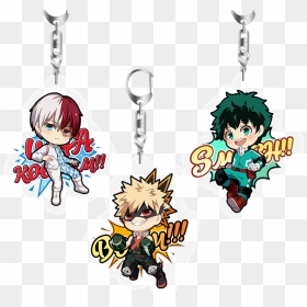 Anime My Hero Academia Izuku Midoriya Bakugou Katsuki - Todoroki And Bakugou Keychain, HD Png Download - bakugou png