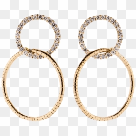 Earrings, HD Png Download - double circle png