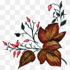 Flower Ornament Painted, HD Png Download - flower illustration png