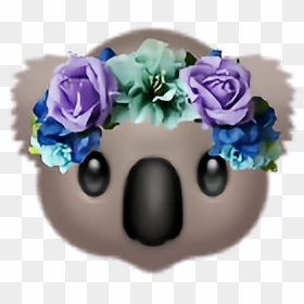 #koala #flower #flowercrown - Rose, HD Png Download - koala emoji png