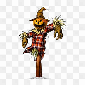 Scarecrow Vector Scary - Scary Scarecrow Clipart, HD Png Download - scarecrow clipart png