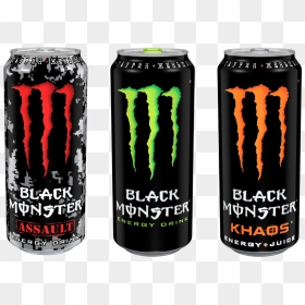 Энергетические Напитки Black Monster И Black Monster - Monster Energy, HD Png Download - monster energy drink png