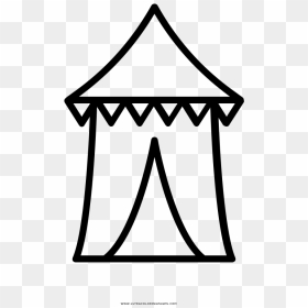 Carnival Tent Coloring Page - Circus, HD Png Download - carnival tent png
