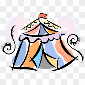 Vector Illustration Of Big Top Circus Carnival Tent - Carnival, HD Png Download - carnival tent png