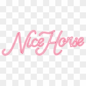 Nicehorse Logo Neon Red - Calligraphy, HD Png Download - neon heart png