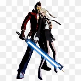 No More Heroes - Travis Touchdown And Sylvia, HD Png Download - travis touchdown png