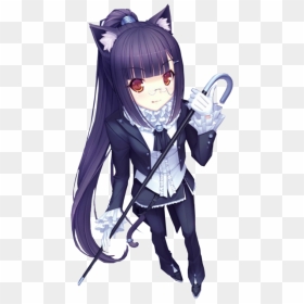 Chocola Nekopara With Glasses , Png Download - Anime Girl With Top Hat, Transparent Png - nekopara png