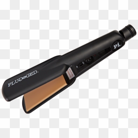 The Plugged In Heatmaster Ceramic Flat Iron Creates - Hair Iron, HD Png Download - flat iron png