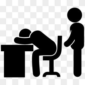 Boss Catching A Worker Sleeping - Sleeping At Desk Icon, HD Png Download - person sleeping png