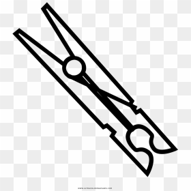 Clothes Pin Coloring Page - Clothespin Easy To Draw, HD Png Download - clothes pin png