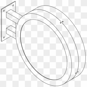 Drawing Isometric Circle - Line Art, HD Png Download - double circle png