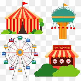 Clipart Tent Carnival Word - Fun Fair Games Clipart, HD Png Download - carnival tent png