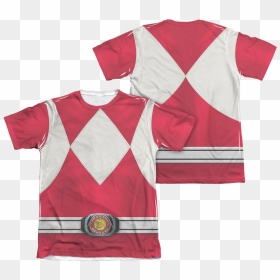 Power Rangers T Shirt Mmpr, HD Png Download - red ranger png