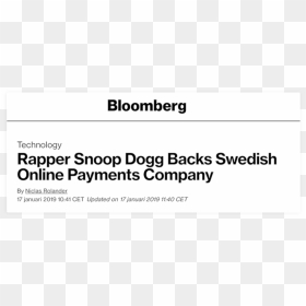 Bloomberg - Parallel, HD Png Download - snoop dog png