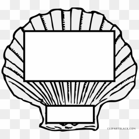 Conch Shell Silhouette At Getdrawings Com Free - Seashell Clipart Black And White, HD Png Download - conch shell png
