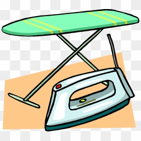 Ironing Board And Iron Clip Arts - Iron And Ironing Board Clipart, HD Png Download - flat iron png
