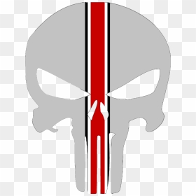 Skull Buck Eye Stripe Image - Punisher Skull Red, HD Png Download - the punisher logo png