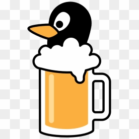 Homebrew On Linux Logo - Linux Beer, HD Png Download - linux penguin png