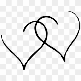 Two Black Hearts Vector Illustration - Cool Black And White Heart, HD Png Download - black heart clipart png