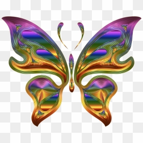 Butterfly Design Clipart Butterfly Wing - Brush Papillon, HD Png Download - butterfly wing png