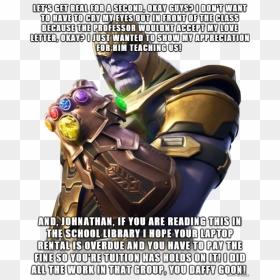 Thanos In Fortnite Was A Reall Bad Idea Tbh - Thanos Fortnite, HD Png Download - fortnite victory png