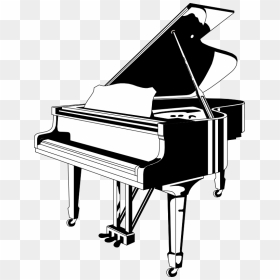 14 Cliparts For Free - Piano Black And White, HD Png Download - piano clipart png