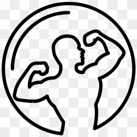 Biceps Png, Transparent Png - white circle outline png