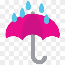 Umbrella With Rain Drops Emoji Clipart - استیکر باران, HD Png Download - rain emoji png