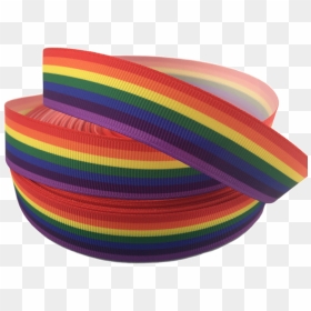 Ribbons [tag] Horizontal Striped Rainbow Grosgrain - Circle, HD Png Download - horizontal stripes png