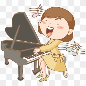 Thumb Image - Playing The Piano Draw, HD Png Download - piano clipart png