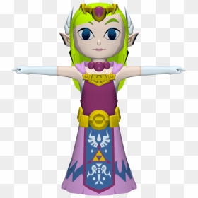 Download Zip Archive - Legend Of Zelda Wind Waker Princess Zelda, HD Png Download - princess zelda png