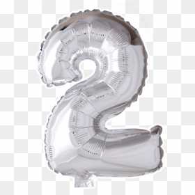 2 , 40" - Transparent Number 2 Balloon Png, Png Download - white balloon png