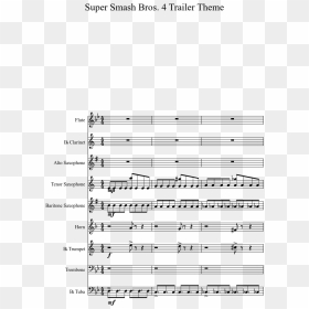 Super Smash Bros Wii U Trailer Music - Sheet Music, HD Png Download - super smash bros wii u png