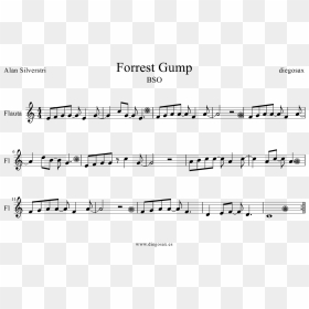 Forrest Gump Flauta F%c3%a1cil 1 1 1 , Png Download - Schindlers List Sheet Music Trumpet, Transparent Png - forrest gump png