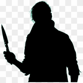 Woman With Knife Silhouette Png, Transparent Png - joker hahaha png
