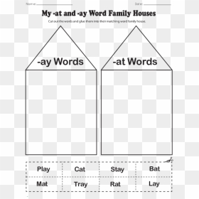 Does It Say At Or Ay - Worksheets On Word Family, HD Png Download - family word png