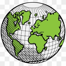 World Map Drawing Easy, HD Png Download - earth drawing png
