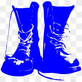 Blue Combat Boots Clip Art - Combat Boots Clipart, HD Png Download - combat boots png