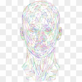 Transparent Human Head Clipart - Low Poly Wireframe Png, Png Download - human head png