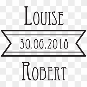 Retro Banner Names & Date Stamp - Line Art, HD Png Download - retro banner png