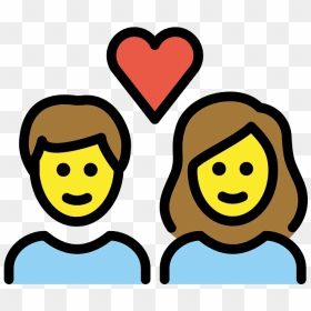 Couple With Heart - Casal Emoticon, HD Png Download - couple emoji png