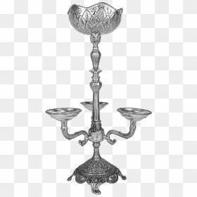 Silver Branch Candelabra - Illustration, HD Png Download - candelabra png