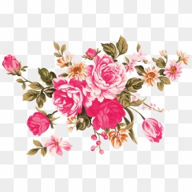 Flower Garden Roses Clip Art - Vector Flower Illustration Png, Transparent Png - flower garden png