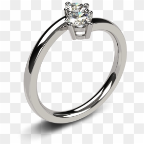 14k White Gold Two-stone Diamond Ring - Engagement Ring, HD Png Download - white ring png