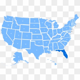 Internet Service In Florida - 2024 Electoral Map Projection, HD Png Download - florida state outline png