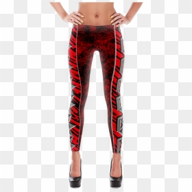 Black/red Grafitti With Side Logo Leggings - Womens Rainbow Costume, HD Png Download - grafitti png