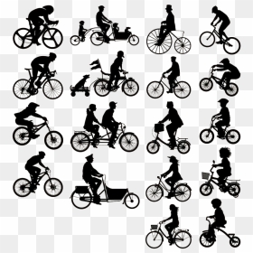 Bicycle Cycling Euclidean Vector Stock Photography - 자전거 탄 사람 실루엣, HD Png Download - bike silhouette png