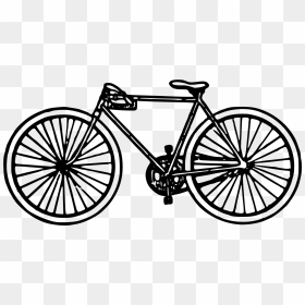 Bicycle Illustration Cycling Vector Graphics Stock - Bicycle With Basket Outline, HD Png Download - bike silhouette png